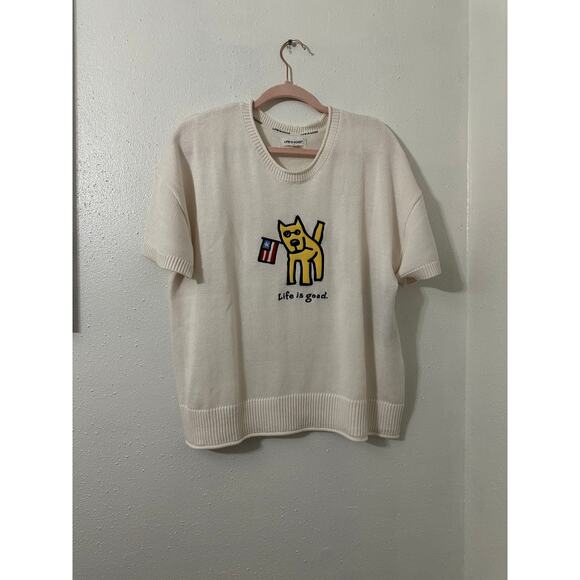 Life is Good short Sleeves sweater XL NEW - Picture 1 of 9